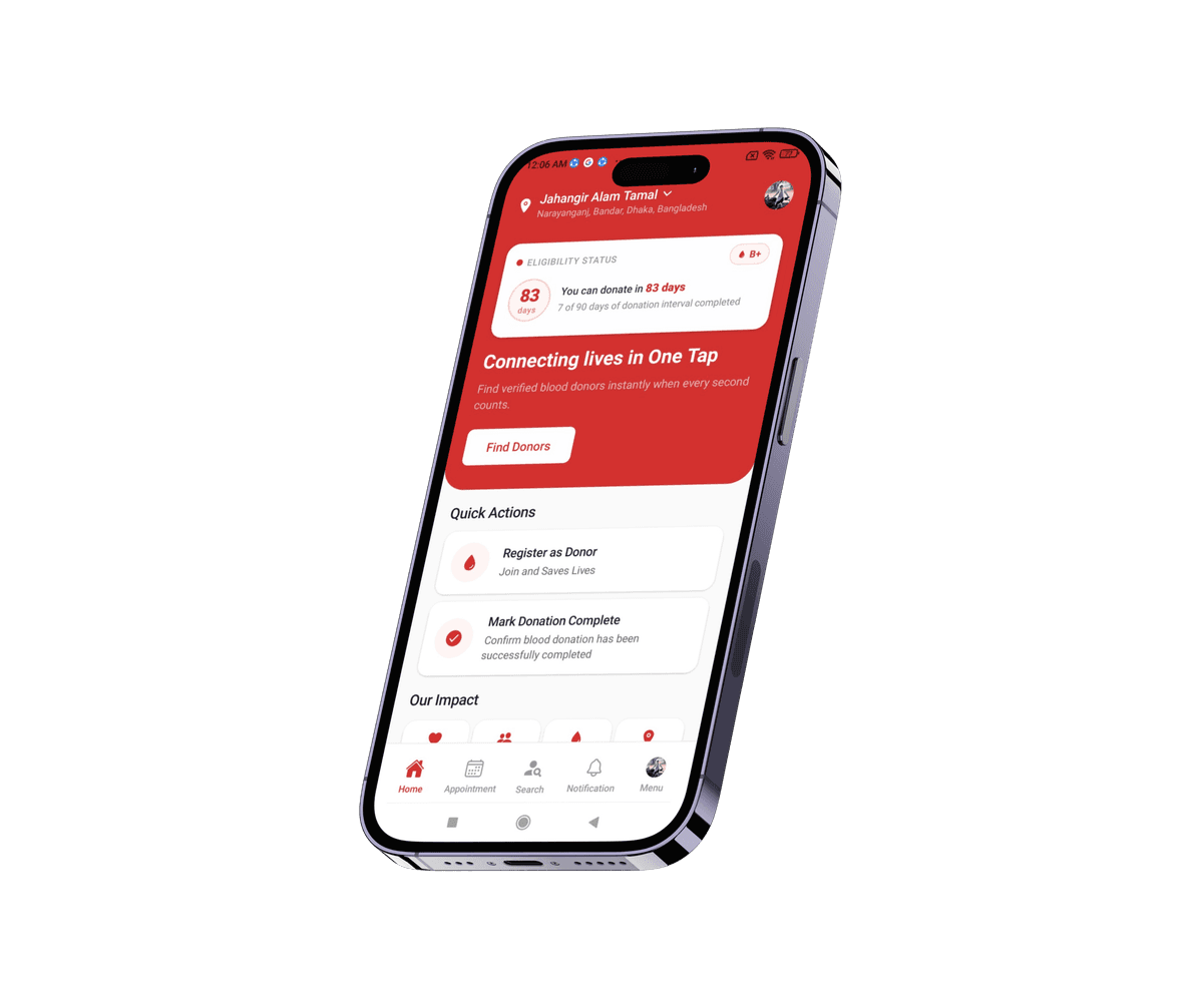 Donoro mobile app screenshot